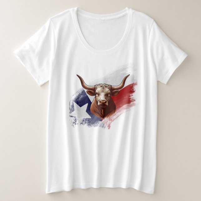 Camiseta Vaca longhorn do Texas (Frente do Design)