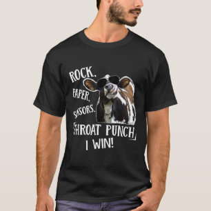 Camiseta Vaca Louca Novilha  Pedra Papel Tesoura Soco Eu Ve