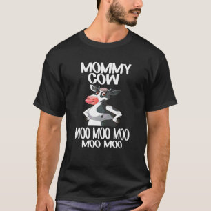 Camiseta Vaca Mamãe Moo Moo Moo Moo Moo Para Família