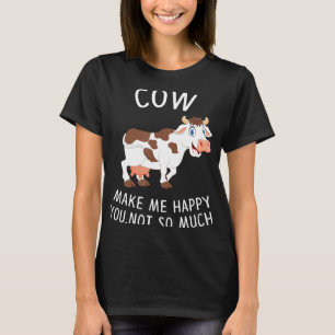 Camiseta Vaca Me Faz Feliz Você Não Tanto