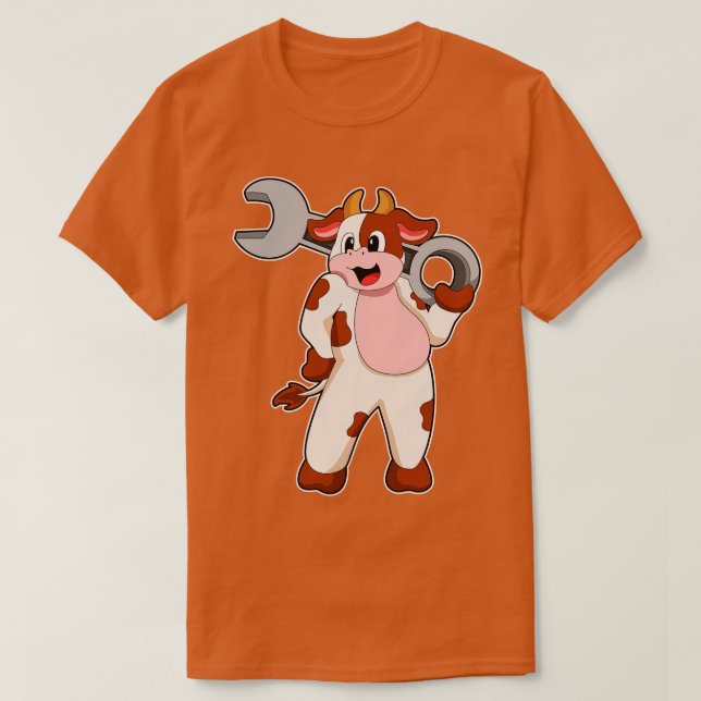 Camiseta Vaca Mecânica Com Chave (Frente do Design)