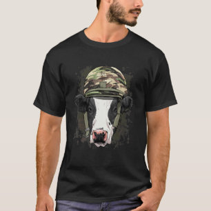 Camiseta Vaca Militar Soldado Dia dos Veteranos Novilha Gad