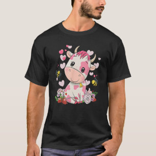 Camiseta Vaca Morango, Vaca Fofa, Vaca Rosa Pet v2
