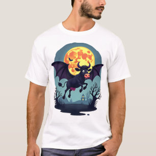 Camiseta Vaca Morcego à Meia-Noite