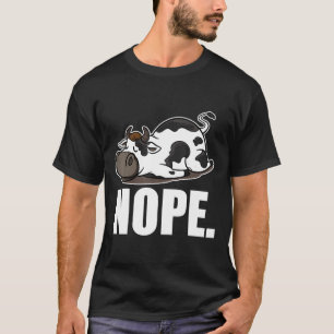 Camiseta Vaca Não Hoje Animal de Fazenda Preguiçoso Crianç