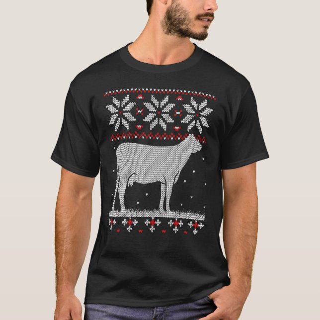 Camiseta Vaca Novilha Natal Feio Vida Pecuária (Frente)