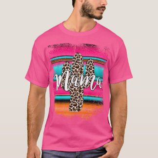 Camiseta Vaca Ocidental Cactus Leopard Cheetha Serape