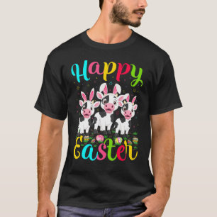 Camiseta Vaca   Ovo de Páscoa Engraçado Coelho Vaca Feliz P