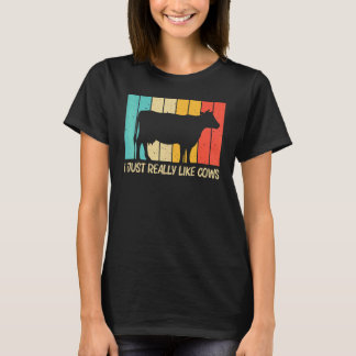 Camiseta Vaca Para Homens Mulheres Animal de Fazenda Vaca  