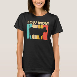 Camiseta Vaca Para Mãe Mãe Animal de Fazenda Vaca Fazendeir