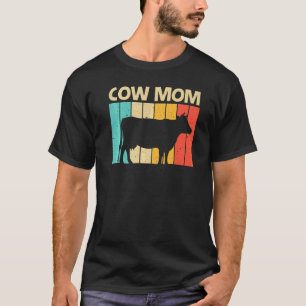 Camiseta Vaca Para Mãe Mãe Animal de Fazenda Vaca Laticini