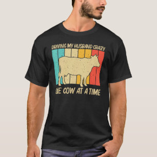 Camiseta Vaca Para Mulheres Meninas Vaca Fazendeira Pecuári