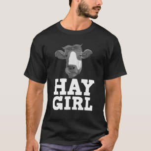 Camiseta Vaca Para Mulheres Raparigas Fazendeiros De Vaca
