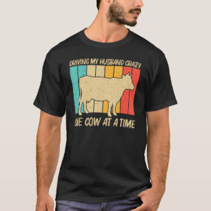 Camiseta Vaca Para Mulheres Raparigas Fazendeiros De Vaca