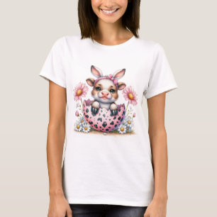 Camiseta Vaca Páscoa Engraçada Adorável