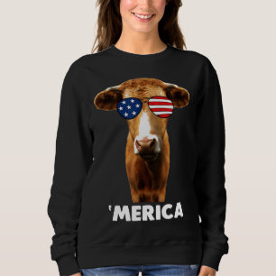 Camiseta Vaca Patriótica Americana