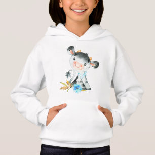 Camiseta Vaca-Pequena Aquarela Azul