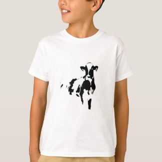Camiseta vaca preto e branco grande