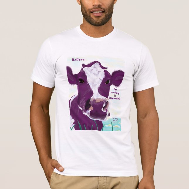 Camiseta Vaca roxa que contempla bastante possivelmente o (Frente)