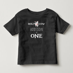 Camiseta Vaca Sagrada Aniversário de 1 ano Animal de Fazend