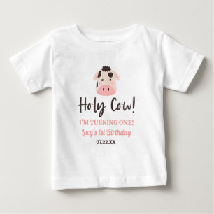 Camiseta Vaca Sagrada Estou Fazendo Um! 1º Primeiro Anivers