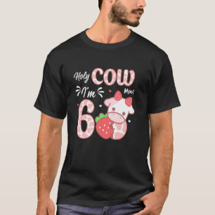 Camiseta Vaca Sagrada Estou no 6º Aniversário Roupa Menina 