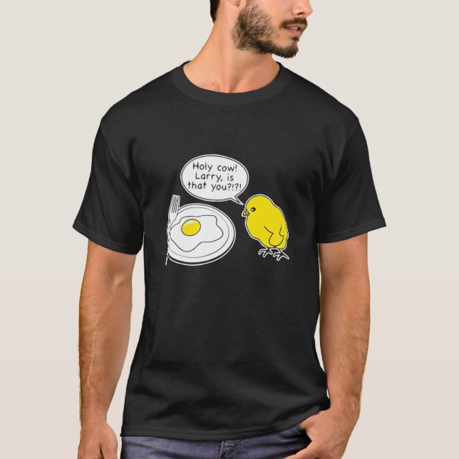 Camiseta Vaca Sagrada Larry É Você Piada Do Papai (Frente)