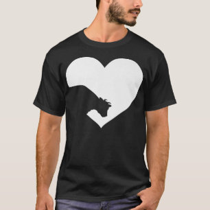 Camiseta Vaca Só Uma Menina Que Ama Vacas Farmer Cardíaco V