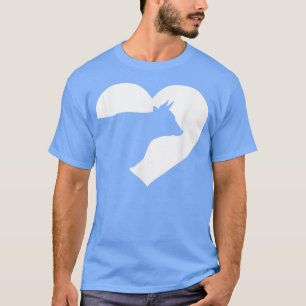 Camiseta Vaca Só Uma Menina Que Ama Vacas Farmer Cardíaco V