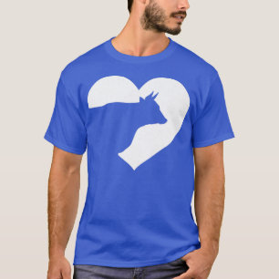 Camiseta Vaca Só Uma Menina Que Ama Vacas Farmer Cardíaco V