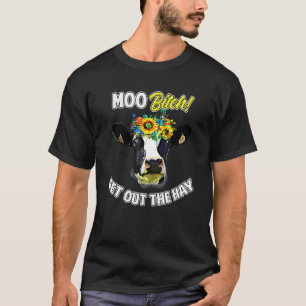 Camiseta Vaca Trocadilho Moo Gado Leiteiro Holandês Fazende