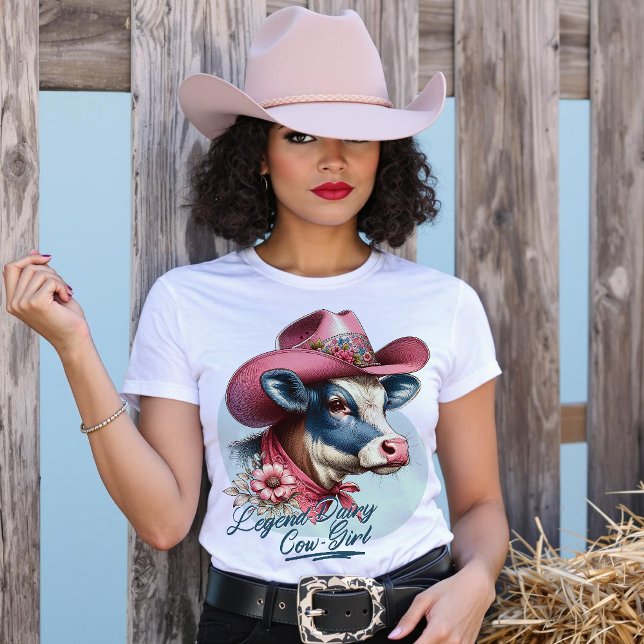 Camiseta Vaca-Vaca-Vaca-Vaca-Lenda (Legend-Dairy Cow-Girl Cow Lover T-Shirt.)