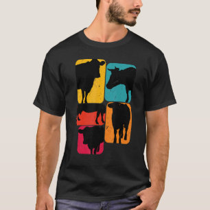 Camiseta Vaca vacas Design Retro