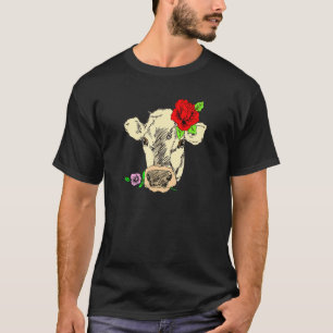 Camiseta Vaca vegana fofa Fala com vacas Eu amo vacas