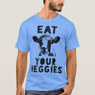 Camiseta Vaca Vegetariana Coma suas Veggens pelos Direitos 