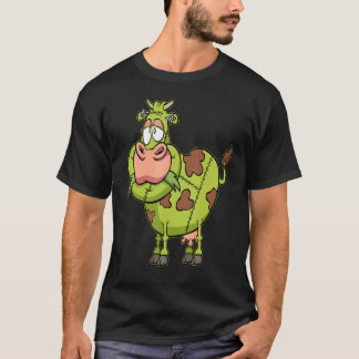 Camiseta Vaca Zumbi Fantasia Preguiçosa de Halloween Fazend