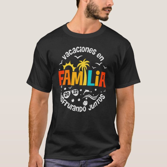 Camiseta Vacaciones En Familia 2022 Disfruta de Verão Espan (Frente)