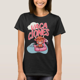 Camiseta Vacaciones Espanhol Férias Funny Kawaii Vaca