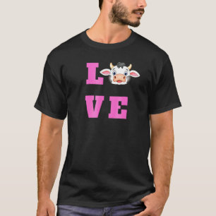 Camiseta Vacas Amam Moo Esposa Fazendeira de Gado Ranchar