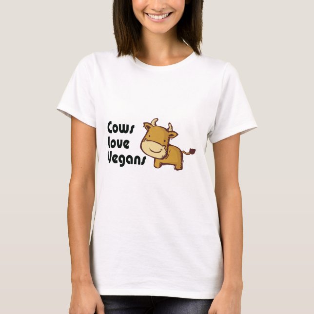 Camiseta vacas amam vegos (Frente)