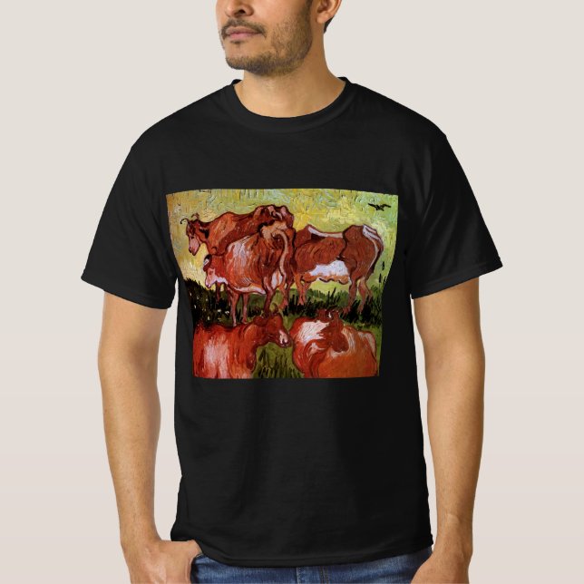 Camiseta Vacas (após Jordaens) por Vincent van Gogh (Frente)