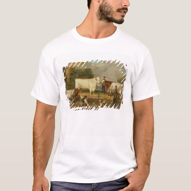 Camiseta Vacas com um pastor (Frente)