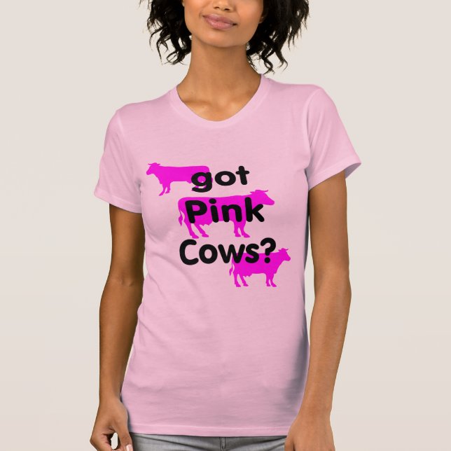 Camiseta Vacas cor-de-rosa obtidas (Frente)