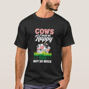 Camiseta Vacas da Fazenda de Vacas Me Fazem Feliz Você Não