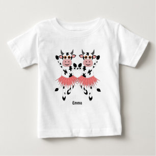 Camiseta Vacas dançantes bonitas e engraçadas