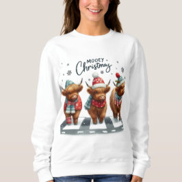 CAMISETA VACAS DAS TERRAS ALTAS DE FÉRIAS DE NATAL ADORÁVEI