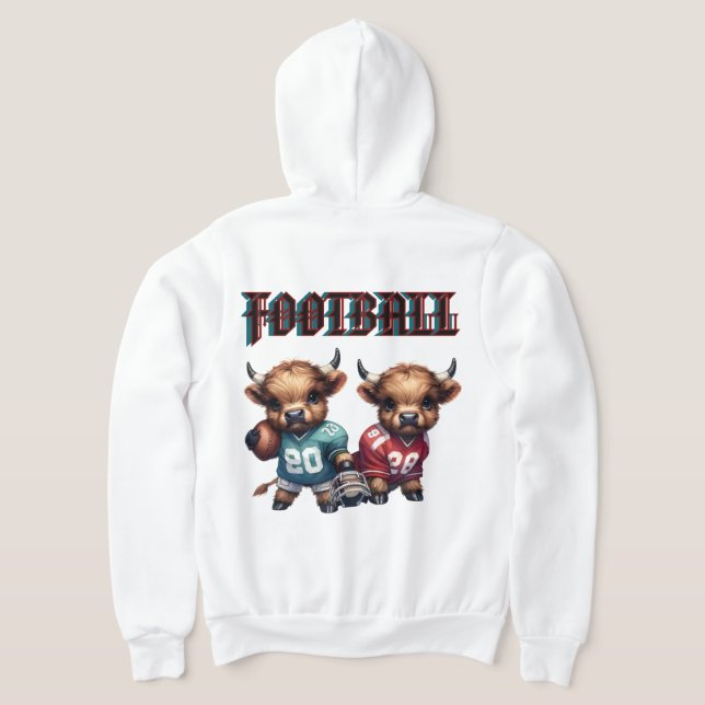 Camiseta Vacas De Futebol E De Highland (Postura das costas)