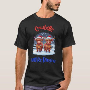 Camiseta Vacas De Vaca Vão Tocar Vacas De Natal