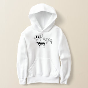 Camiseta Vacas desenhadas à mão Portas de fazendeiros Preto