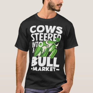 Camiseta Vacas Dirigidas Para Um Dia De Investidor De Merca